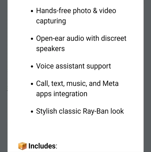 Ray-Ban Meta Glasses With Beige Case And Charger - Picture 12 of 14